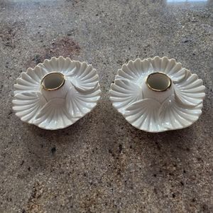 SHELLS🐚  LENOX 🐚 shell design Vintage Candleholders